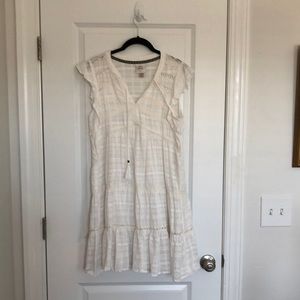 Knox Rose White Ruffle Sleeve Dress